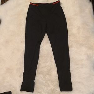 Nwt lea & viola black and red stripe zipper pant